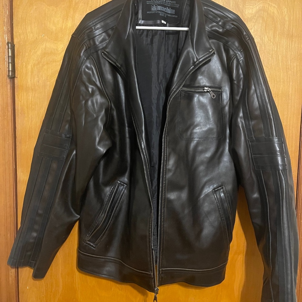 Men’s faux leather coat